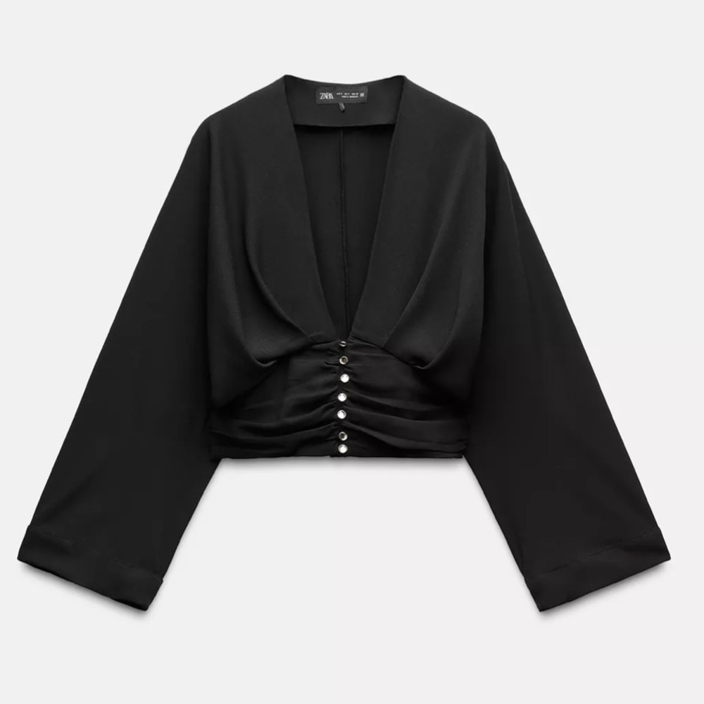 ZARA cropped sash top size small (runs small)